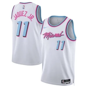 Comodo Jaime Jaquez Jr. Miami Heat Nike Unisex 2024/25 Swingman Player Jersey City Edition White  per i Fan Veri