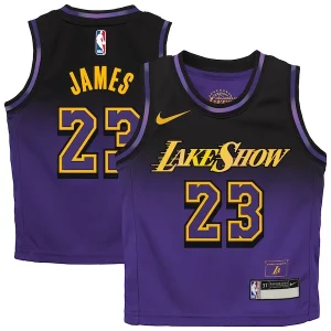 Fascinante Meraviglioso LeBron James Los Angeles Lakers Nike Toddler 2024/25 Swingman Player Jersey City Edition Purple  per i Fan Veri
