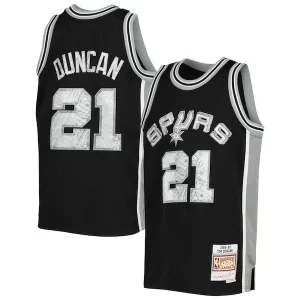 Bellissimo Pratico Raffinato Tim Duncan San Antonio Spurs Youth 1998/99 Hardwood Classics 75th Anniversary Diamond Jersey  per i Fan Veri