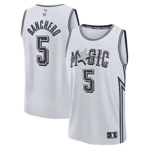 Raffinato Comodo Paolo Banchero Orlando Magic Youth 2024/25 Fast Break Player Jersey City Edition Silver  per i Fan Veri