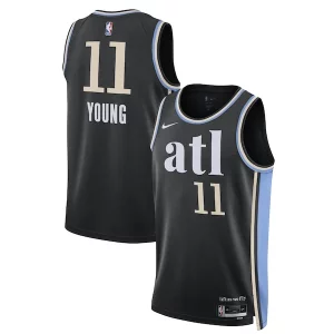 Splendido Trae Young Atlanta Hawks Nike Unisex 2023/24 Swingman Jersey Black City Edition  per i Fan Veri
