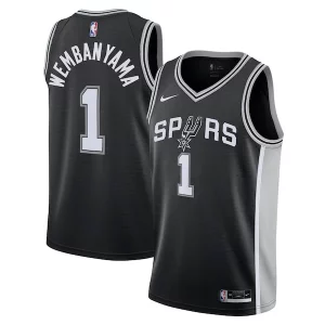 Cool Robusto Duraturo Victor Wembanyama San Antonio Spurs Nike Youth Swingman Jersey Icon Edition Black  per i Fan Veri