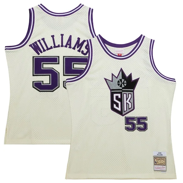 Comodo Fantastico Jason Williams Sacramento Kings Chainstitch Swingman Jersey Cream per i Fan Veri