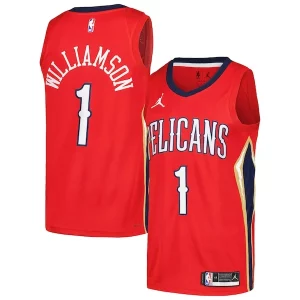 Delizioso Zion Williamson New Orleans Pelicans Jordan Brand Swingman Player Jersey Statement Edition Red  per i Fan Veri