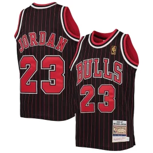Classico Stupendo Fascinante Michael Jordan Chicago Bulls Youth 1996 97 Hardwood Classics Authentic Jersey Black/Red/Red/White  per i Fan Veri