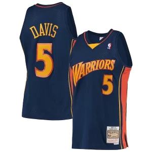 Sofisticato Baron Davis Golden State Warriors 2006/07 Hardwood Classics Swingman Jersey Navy  per i Fan Veri