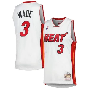 Trendy Dwyane Wade Miami Heat 2001/02 Hardwood Classics Swingman Jersey White  per i Fan Veri