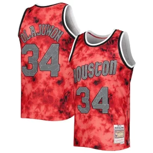 Carino Bellissimo Hakeem Olajuwon Houston Rockets 1993/94 Galaxy Swingman Jersey Red  per i Fan Veri