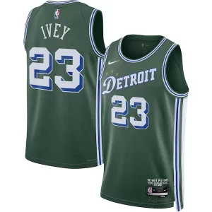 Classico Jaden Ivey Detroit Pistons Nike 2022/23 Swingman Jersey City Edition Green  per i Fan Veri
