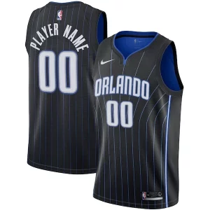 Elegante Accattivante Resistente Orlando Magic Nike 2020/21 Swingman Custom Jersey Icon Edition Black/White  per i Fan Veri