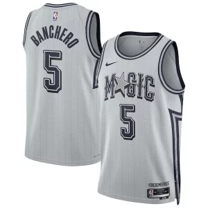 Splendido Carino Paolo Banchero Orlando Magic Nike Unisex 2024/25 Swingman Player Jersey City Edition Silver  per i Fan Veri