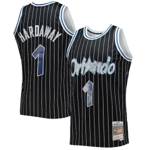 Raffinato Attraente Penny Hardaway Orlando Magic 1996/97 Hardwood Classics NBA 75th Anniversary Diamond Swingman Jersey Black  per i Fan Veri