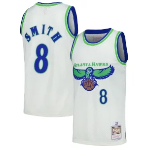Delizioso Steve Smith Atlanta Hawks Chainstitch Swingman Jersey Cream  per i Fan Veri