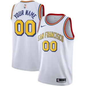 Incantevole Golden State Warriors Nike Unisex 2019/20 Custom Swingman Jersey White Classic Edition  per i Fan Veri