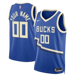 Comodo Milwaukee Bucks Nike Unisex 2024/25 Custom Swingman Jersey City Edition Royal  per i Fan Veri