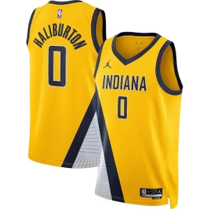 Meraviglioso Robusto Tyrese Haliburton Indiana Pacers Jordan Brand Unisex Swingman Jersey Statement Edition Gold  per i Fan Veri