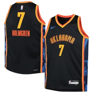 Comodo Pratico Delizioso Chet Holmgren Oklahoma City Thunder Nike Youth 2024/25 Swingman Player Jersey City Edition Black  per i Fan Veri
