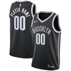 Magnifico Classico Meraviglioso Brooklyn Nets Nike 2020/21 Swingman Custom Jersey Icon Edition Black  per i Fan Veri