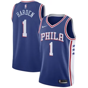 Attraente Ottimo Sofisticato James Harden Philadelphia 76ers Nike Swingman Jersey Icon Edition Royal  per i Fan Veri