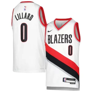 Fantastico Duraturo Fascinante Damian Lillard Portland Trail Blazers Nike Youth Swingman Jersey Association Edition White  per i Fan Veri