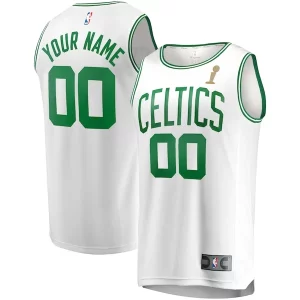 Trendy Classico Duraturo Boston Celtics 2024 NBA Finals Champions Custom Fast Break Jersey White Association Edition  per i Fan Veri