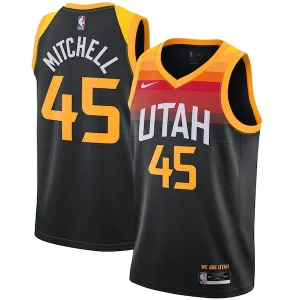 Splendido Pratico Donovan Mitchell Utah Jazz Nike 2021/22 Swingman Player Jersey Black City Edition  per i Fan Veri