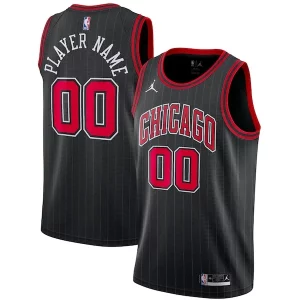 Sofisticato Robusto Chicago Bulls Jordan Brand Swingman Custom Jersey Statement Edition Black  per i Fan Veri