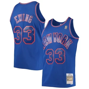 Pratico Patrick Ewing New York Knicks 1996/97 Hardwood Classics Swingman Jersey Blue  per i Fan Veri
