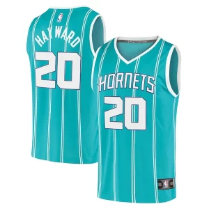 Delizioso Gordon Hayward Charlotte Hornets 2020/21 Fast Break Replica Player Jersey Teal Icon Edition  per i Fan Veri