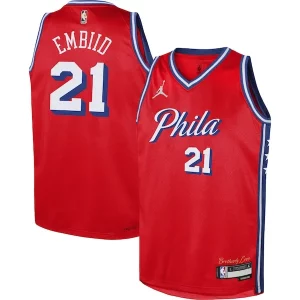 Trendy Joel Embiid Philadelphia 76ers Jordan Brand Youth Swingman Jersey Statement Edition Red  per i Fan Veri