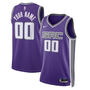 Carino Incantevole Trendy Sacramento Kings Nike Unisex Swingman Custom Jersey Purple Icon Edition  per i Fan Veri
