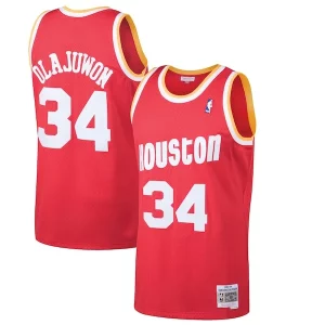 Resistente Elegante Hakeem Olajuwon Houston Rockets 1993/94 Hardwood Classics Swingman Jersey Red  per i Fan Veri