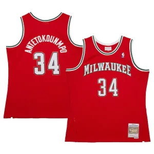 Comodo Carino Giannis Antetokounmpo Milwaukee Bucks 2014/15 Hardwood Classics Swingman Jersey Red  per i Fan Veri