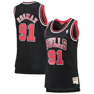 Pratico Dennis Rodman Chicago Bulls Women's Hardwood Classics Swingman Jersey Black  per i Fan Veri