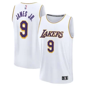 Meraviglioso Bronny James Los Angeles Lakers Fast Break Replica Player Jersey Association Edition White  per i Fan Veri