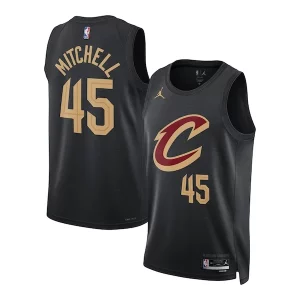 Attraente Donovan Mitchell Cleveland Cavaliers Jordan Brand Unisex Swingman Jersey Statement Edition Black  per i Fan Veri