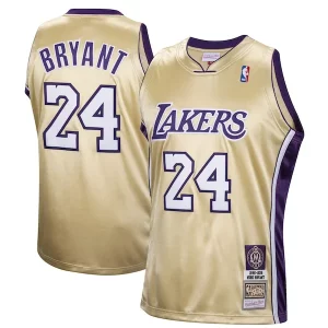 Raffinato Delizioso Fantastico Kobe Bryant Los Angeles Lakers Hall of Fame Class of 2020 #24 Authentic Hardwood Classics Jersey Gold  per i Fan Veri