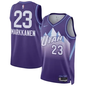 Trendy Elegante Delizioso Lauri Markkanen Utah Jazz Nike Unisex 2024/25 Swingman Player Jersey City Edition Purple  per i Fan Veri
