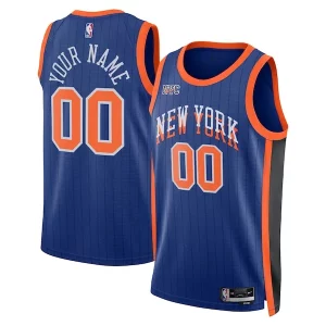 Incantevole Stupendo New York Knicks Nike Unisex 2023/24 Custom Swingman Jersey Blue City Edition  per i Fan Veri