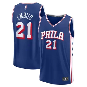 Lussuoso Versatile Joel Embiid Philadelphia 76ers Fast Break Replica Player Jersey Icon Edition Royal  per i Fan Veri