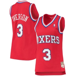 Classico Allen Iverson Philadelphia 76ers Women's 2002/03 Hardwood Classics Swingman Jersey Red  per i Fan Veri