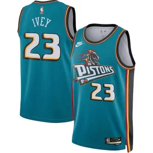 Bellissimo Sofisticato Jaden Ivey Detroit Pistons Nike Swingman Jersey Classic Edition Teal  per i Fan Veri