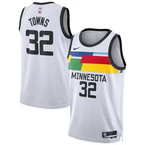 Incantevole Stupendo Magnifico Karl Anthony Towns Minnesota Timberwolves Nike Unisex 2022/23 Swingman Jersey City Edition White  per i Fan Veri