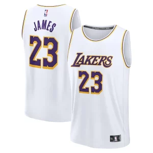 Carino Robusto Meraviglioso LeBron James Los Angeles Lakers Youth Fast Break Replica Player Jersey Association Edition White  per i Fan Veri