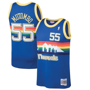 Versatile Bellissimo Eccezionale Dikembe Mutombo Denver Nuggets 1991/92 Hardwood Classics Swingman Jersey Blue  per i Fan Veri