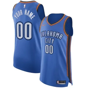 Trendy Oklahoma City Thunder Nike Authentic Custom Jersey Blue Icon Edition  per i Fan Veri