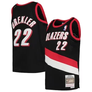 Duraturo Lussuoso Gorgeous Clyde Drexler Portland Trail Blazers Youth 1991/92 Hardwood Classics Swingman Jersey Black  per i Fan Veri