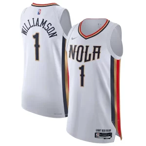 Accattivante Elegante Zion Williamson New Orleans Pelicans Nike 2021/22 Swingman Jersey City Edition White  per i Fan Veri