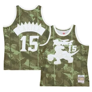 Delizioso Vince Carter Toronto Raptors Hardwood Classics 1998/99 Ghost Green Swingman Jersey Camo  per i Fan Veri