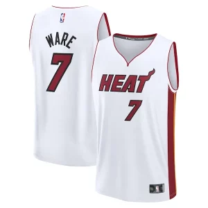 Magnifico Kel'el Ware Miami Heat Fast Break Replica Player Jersey Association Edition White  per i Fan Veri